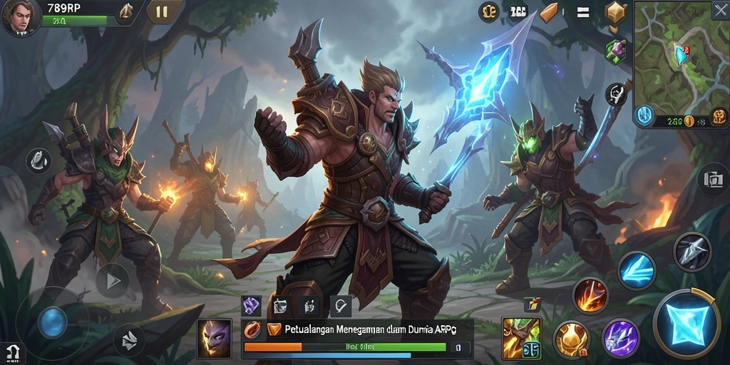 Tangkapan layar menunjukkan aksi seru dalam gameplay ARPG.