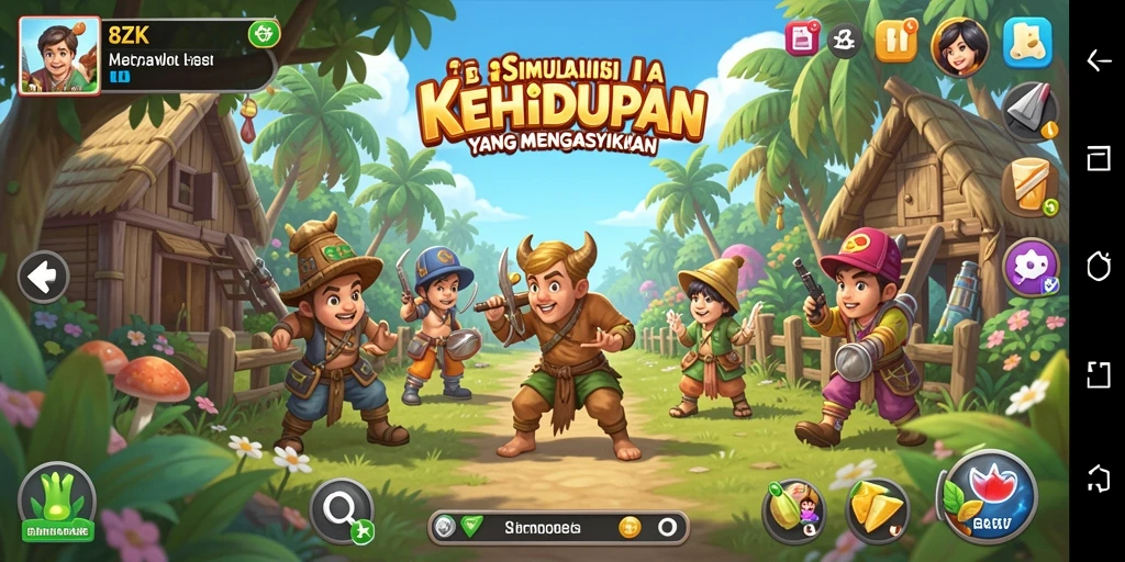Gameplay 8ZK memperlihatkan interaksi pemain dalam simulasi kehidupan.