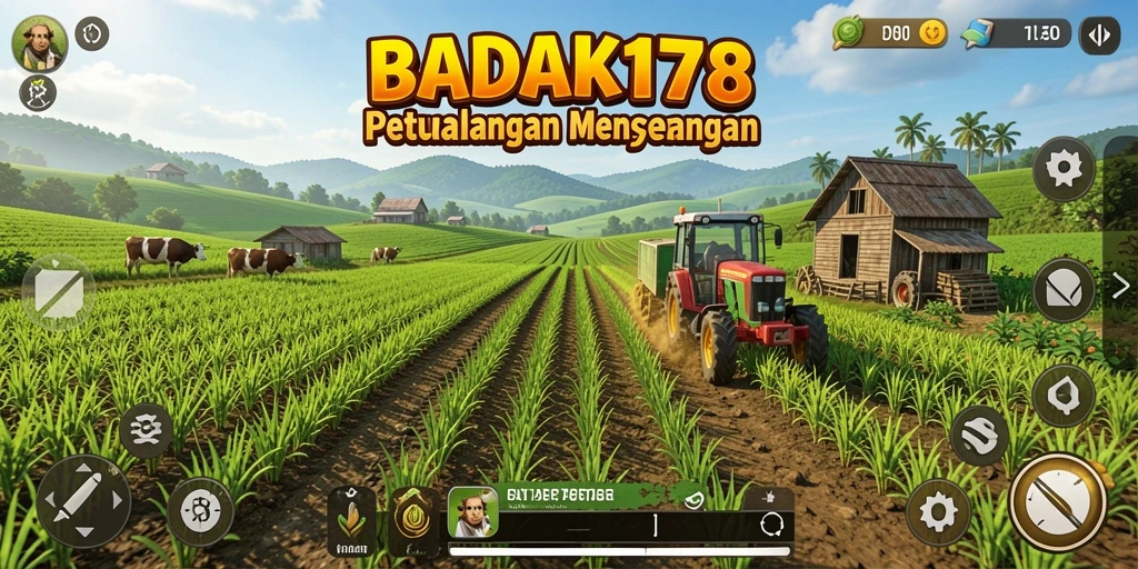 Tampilan gameplay menawan dari <strong>BADAK178</strong> saat bertani.