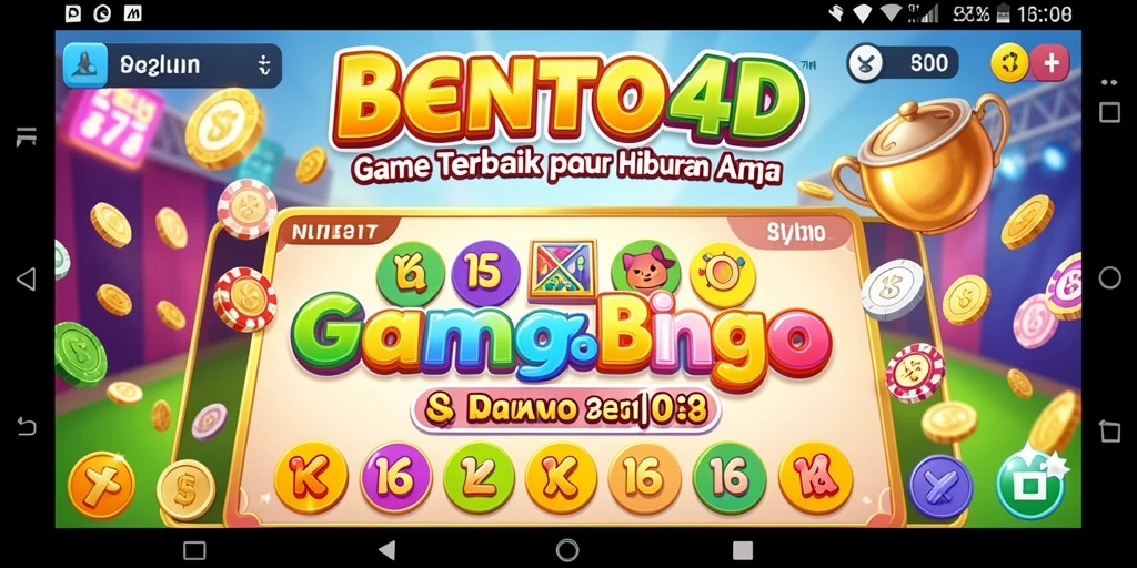 Tampilan gameplay seru BENTO4D dengan kartu Bingo.