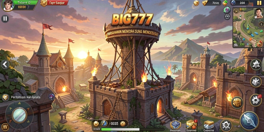 Screenshot gameplay BIG777 menampilkan aksi mendebarkan dalam Tower Defense.