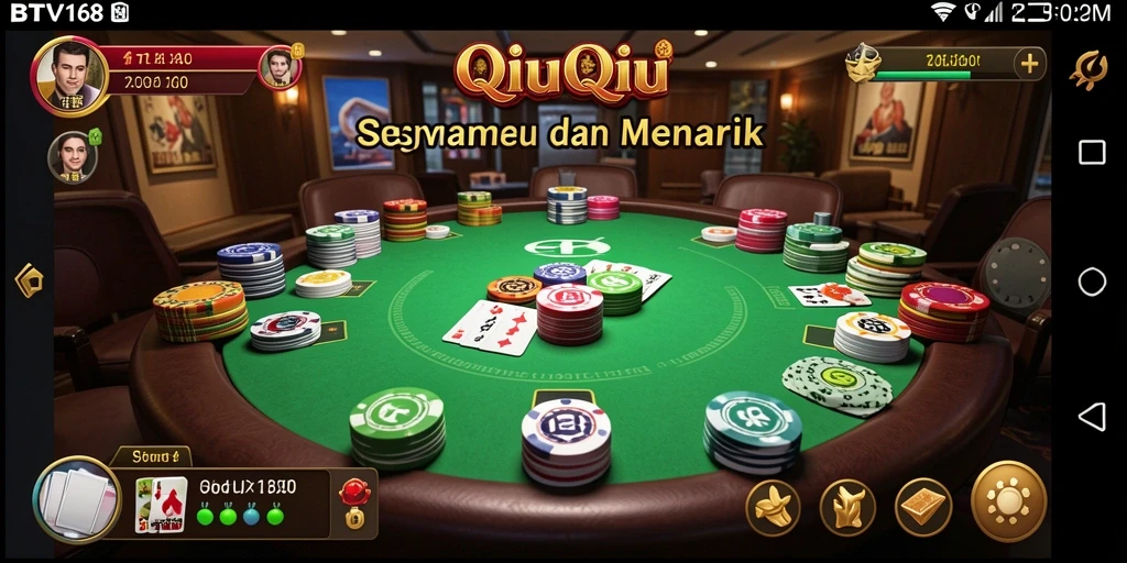 Tampilan gameplay QiuQiu yang mendebarkan di BTV168.
