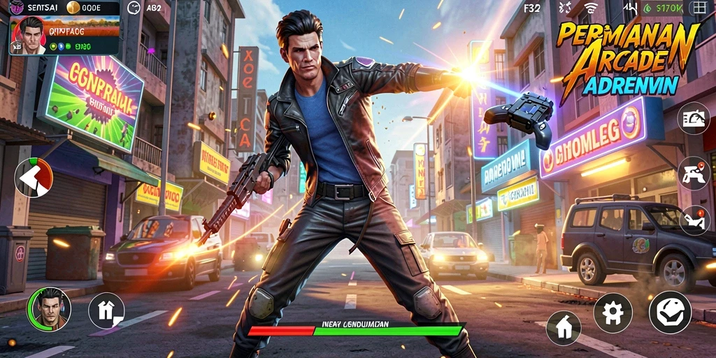 Tampilan gameplay F32 yang penuh aksi dan adrenalin.