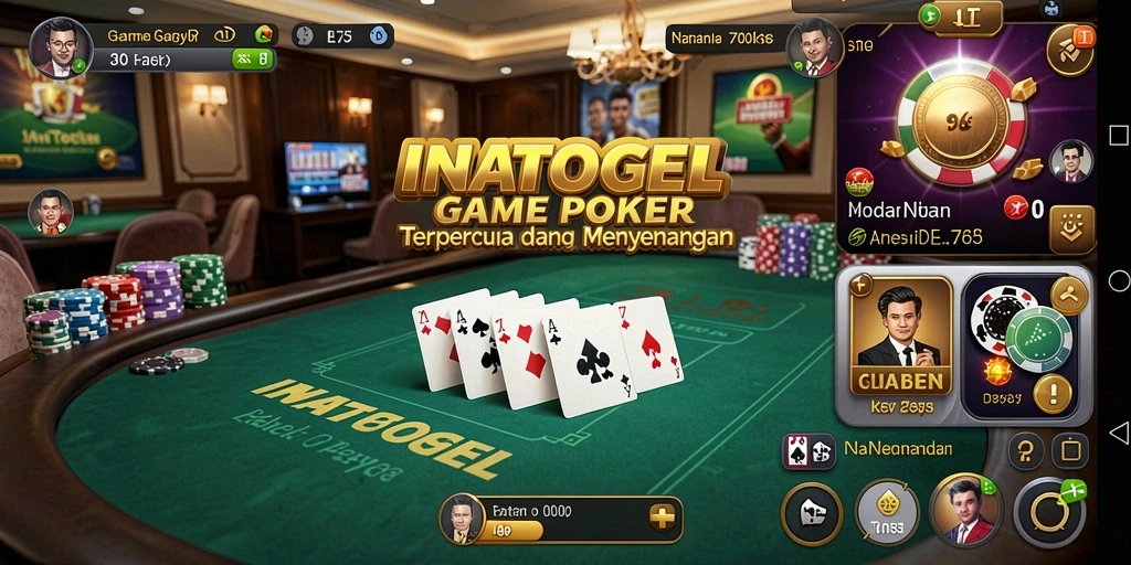 Gameplay seru di INATOGEL dengan suasana poker yang menegangkan.