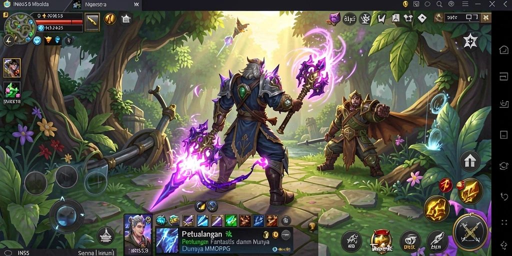 Tampilan gameplay seru dengan pertarungan epik di INS55.