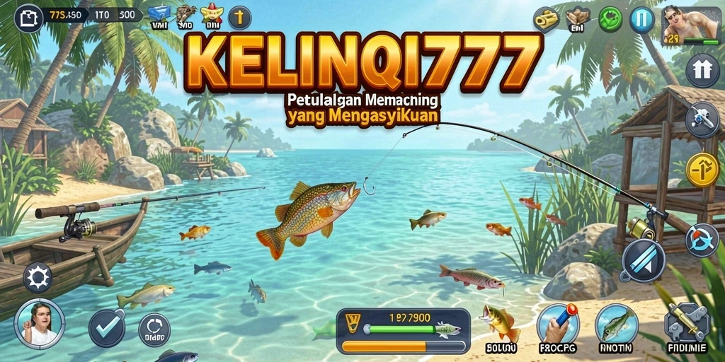 Screenshot gameplay KELINCI777 menampilkan suasana memancing yang seru.