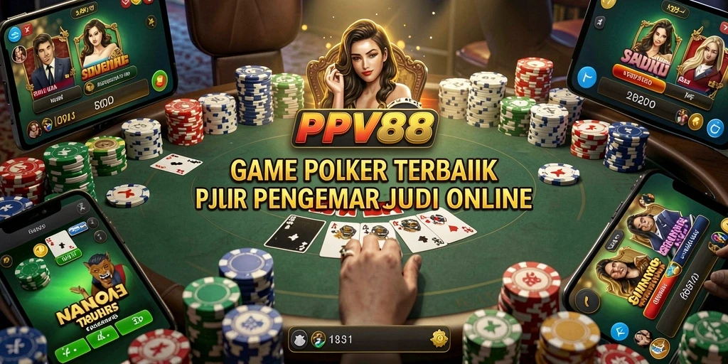 Tampilan gameplay Poker yang mendebarkan di PPV88.