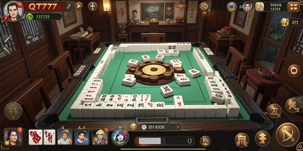 Tampilan permainan Mahjong yang menawan dan mendebarkan di QT777.