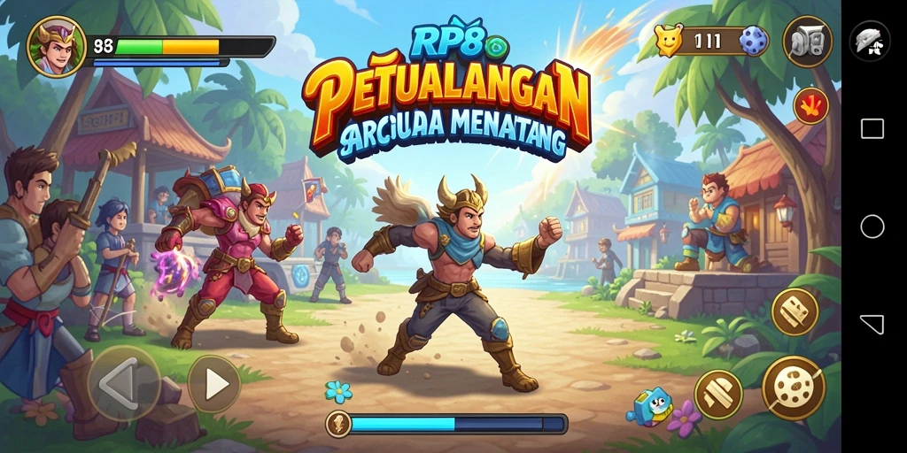 Tampilan gameplay seru dari RP8 dengan rintangan yang menarik.