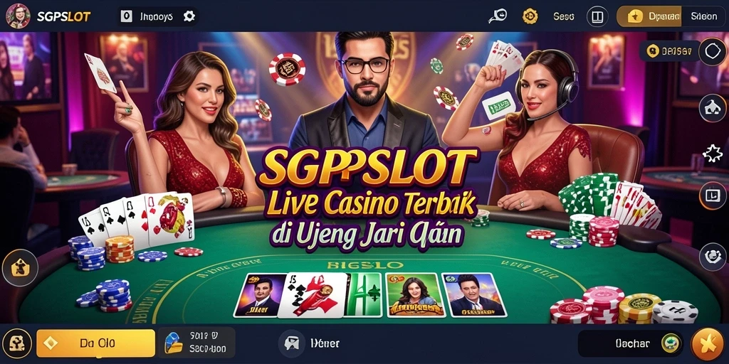 Tampilan menarik dari permainan Live Casino di SGPSLOT