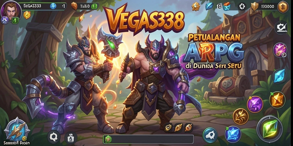 Tampilan layar gameplay mendebarkan dari VEGAS338 dalam dunia ARPG.