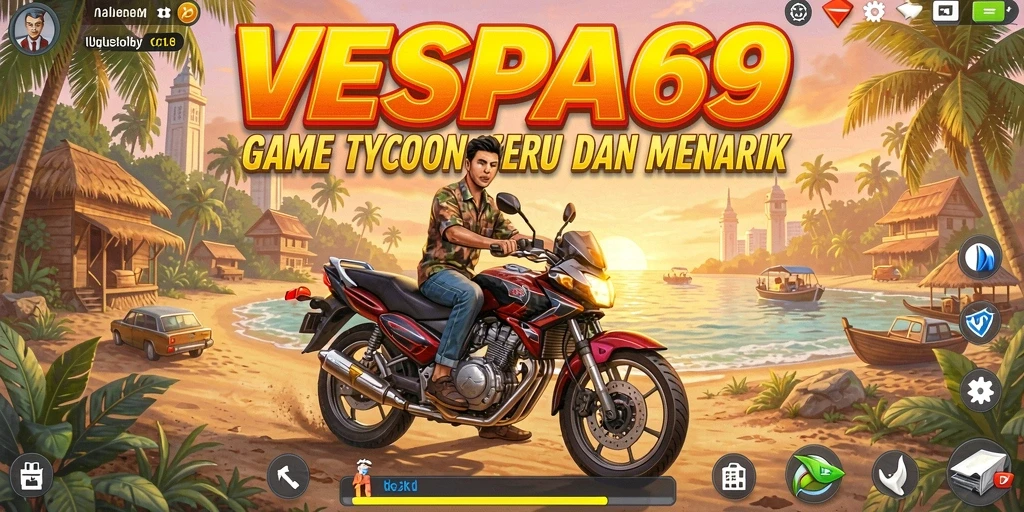 Tampilan menarik dari gameplay VESPA69 dengan elemen Tycoon.