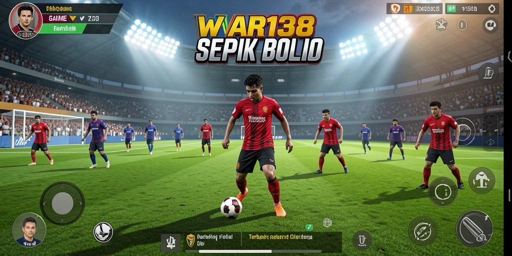 Tampilan gameplay menarik dari permainan sepak bola WAR138.