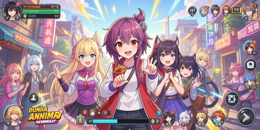 Gameplay YY123 yang menarik dengan karakter Anime ikonik.