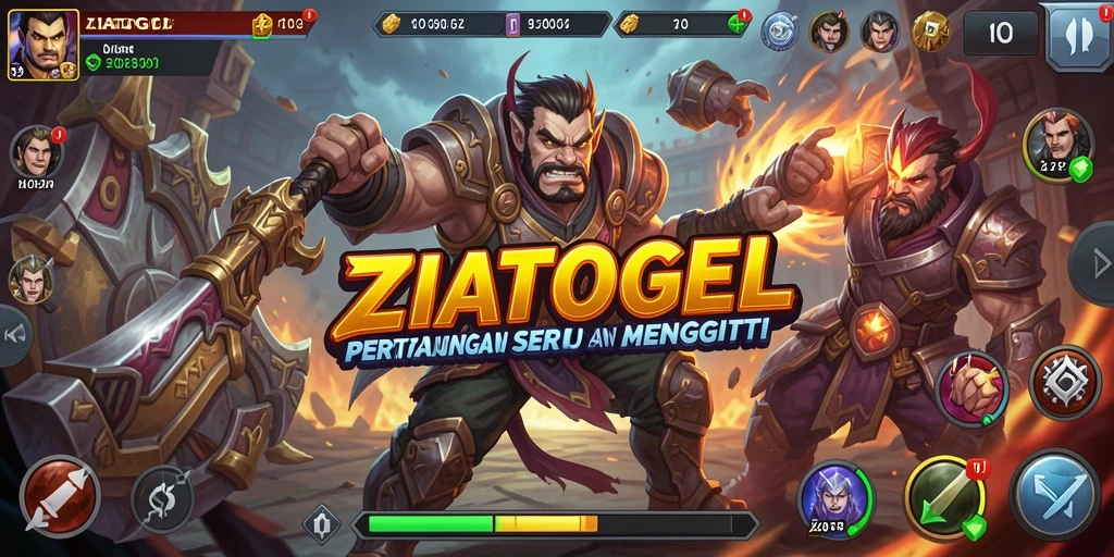 Tangkapan layar gameplay <strong>ZIATOGEL</strong> menunjukkan aksi pertarungan yang mendebarkan.