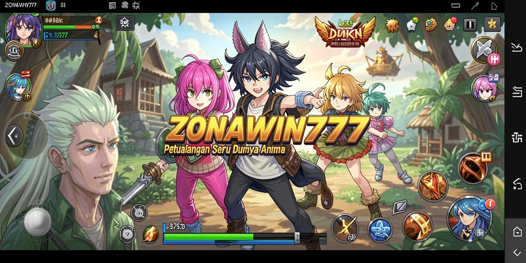 Screenshot ZONAWIN777 menampilkan aksi seru dalam gameplay Anime.